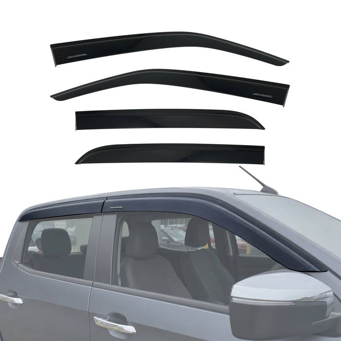 AUSGO Injection Weather Shields for ISUZU D-MAX DMAX Dual Cab 2020-Onwards Weathershields Window Visors Wind Deflectors