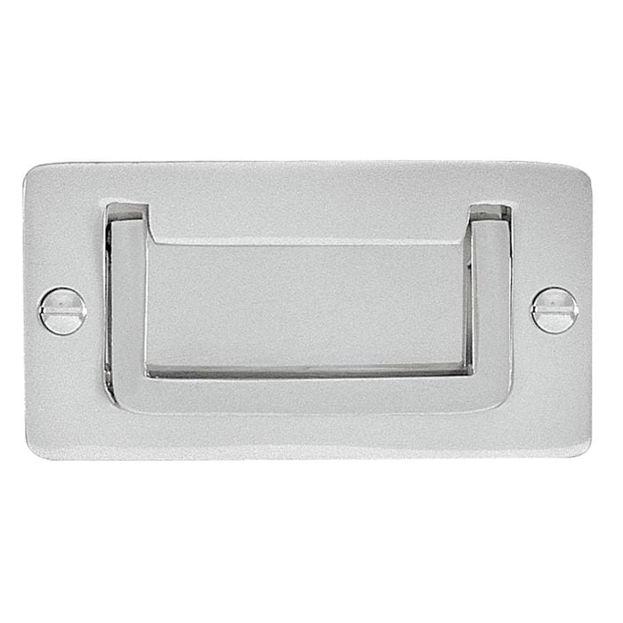 Delf 83 x 43mm Satin Chrome Military Flush Handle