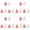 12PK LVD Tree Floral Home/Office Hanging X-mas Display Ornament Decor 8x9cm Red