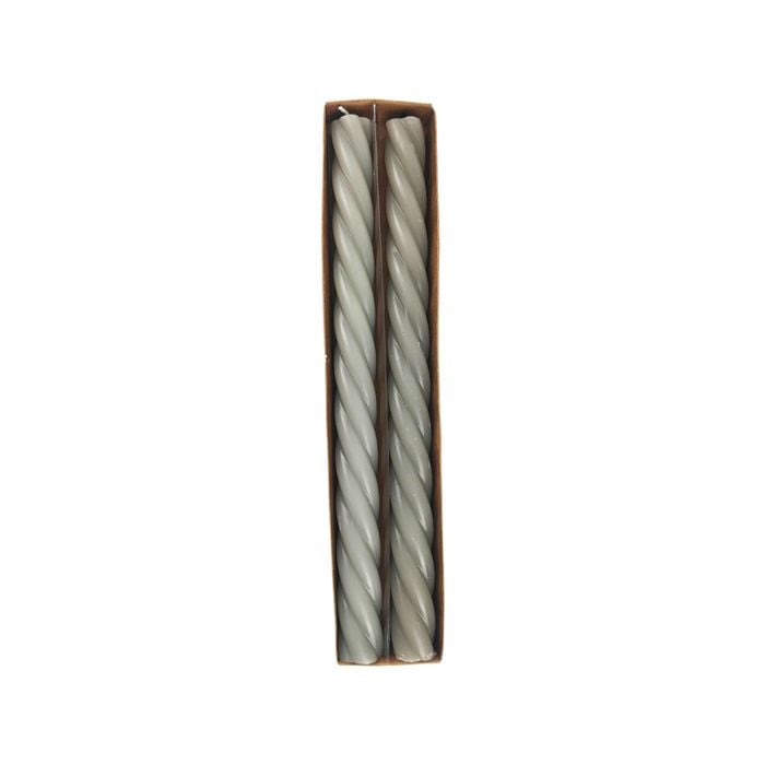 2pc Urban 25.5cm Swirl Pillar Vanilla Scented Candle - Smoke