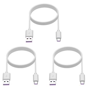 iWill 3 Pack 1m Data Transfer Charger Charging USB Type C Phone Tablet Cable Cord Bulk White