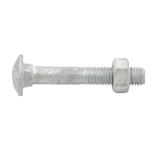 Zenith M8 x 50mm Hot Dipped Galvanised Cup Head Bolt And Nut - Each