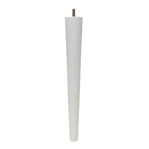Adoored 53 - 30 x 400mm White Round Tapered Pine Furniture Leg