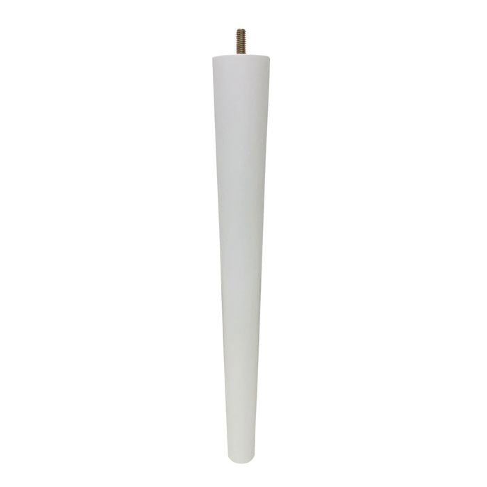 Adoored 53 - 30 x 400mm White Round Tapered Pine Furniture Leg
