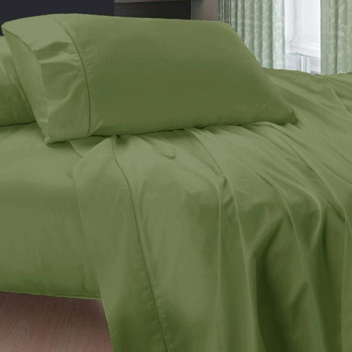 400TC Egyptian Cotton Sheet Set Aloe Green King