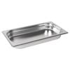 Vogue Stainless Steel 1/3 Gastronorm Tray 40mm 1.45ltr Gn Pan Kitchen Storage Food Safe Stackable
