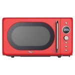 Total Chef 20L Retro Microwave Oven 700W Red