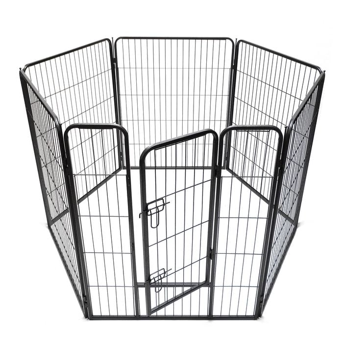 Yes4pets 6 Panels 100 Cm Heavy Duty Pet Dog Cat Puppy Rabbit Exercise Playpen Fence Extension