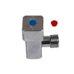 Brasshards 1/4 Turn Mini Cistern Tap Square Chrome 7SC093