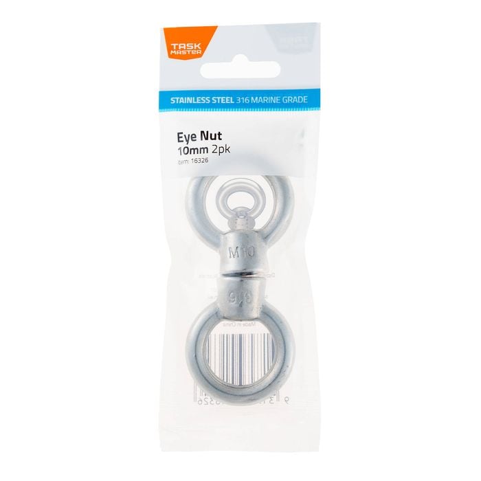 Taskmaster 10mm 316 Stainless Steel Eye Nut