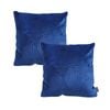 SOGA 2X 50cm Blue Textured Geometric Pattern Decorative Throw Pillow