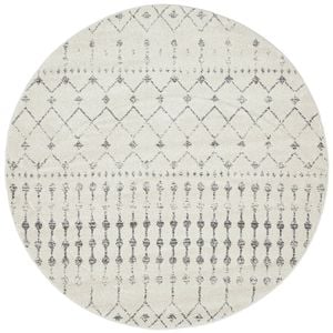 Liu Elsa Off White 150x150cm - Small Round Pet Friendly Indoor Rug