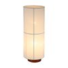 Lexi Lighting Ailsa Linen Floor Lamp White Metal Base 830mm Two Globe Design