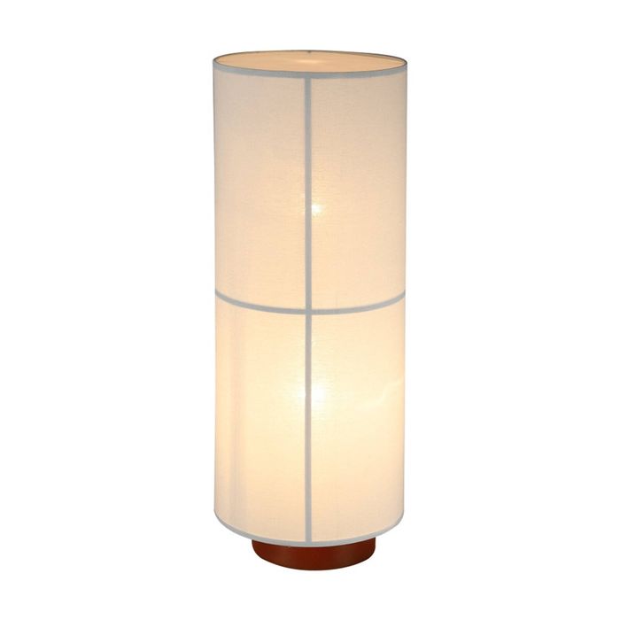 Lexi Lighting Ailsa Linen Floor Lamp White Metal Base 830mm Two Globe Design