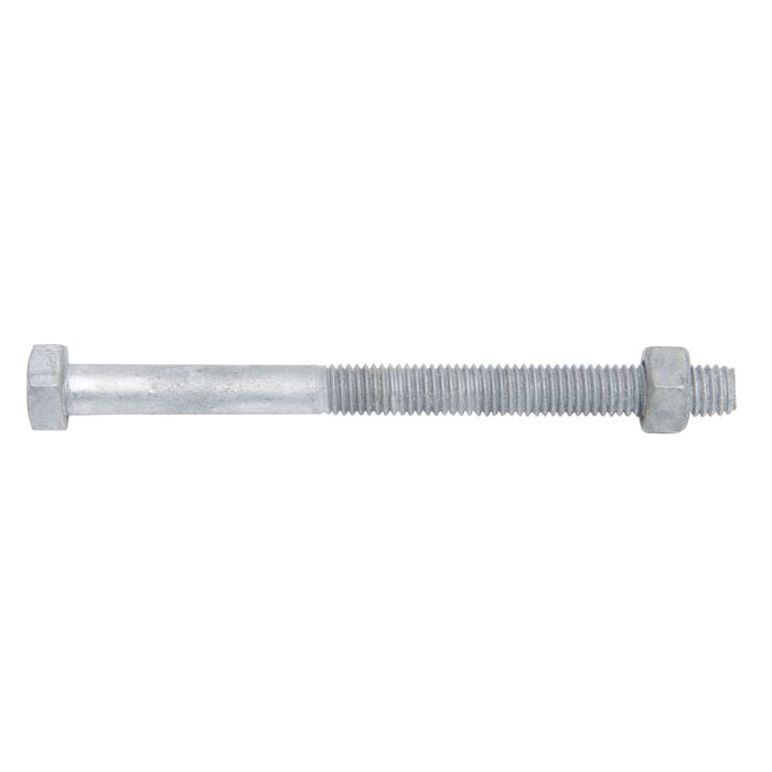 Zenith M8 x 100mm Hot Dipped Galvanised Hex Head Bolt And Nut - Each