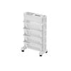 Lifebay Storage Rack Bookshelf Table with Removable Wheels