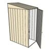 Build-A-Shed 1.2 x 0.8 x 2.0m Skillion Single Hinged Side Door Shed - Cream