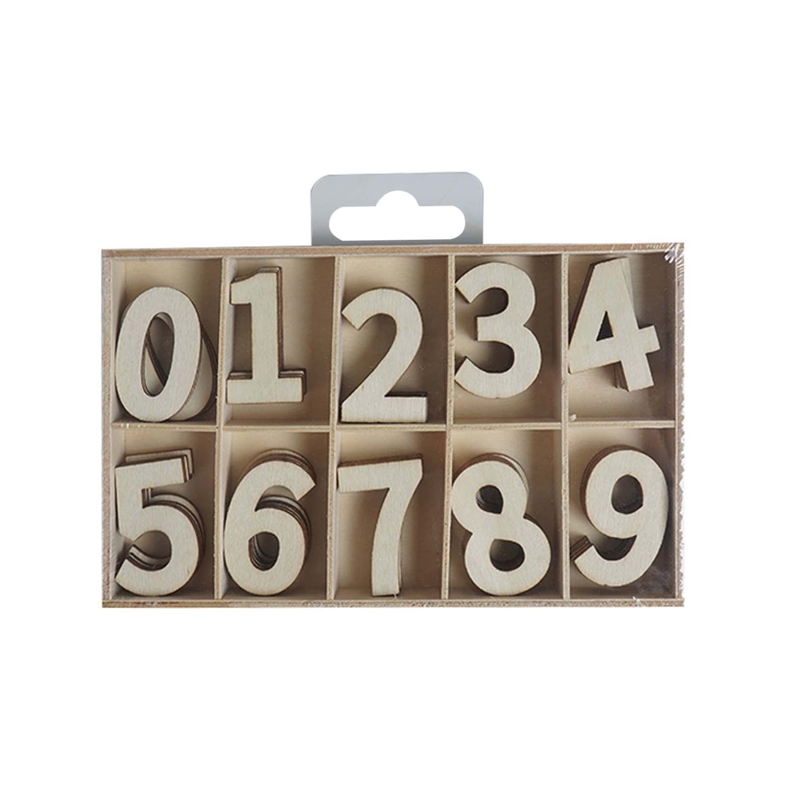 Craft Wooden Number Set - 50 Pieces