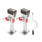 2x 400MM Corner Legs Drop Down W/Handle Steel Base 1200LBS