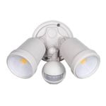 Brilliant Beige Raptor III Twin Security Light with Sensor