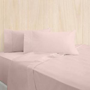 Bas Phillips Bamboo Cotton 400tc Bed Sheet Set W/pillowcase King Blush