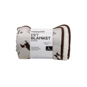 Happy Tails Dog Print Reversible Pet Blanket