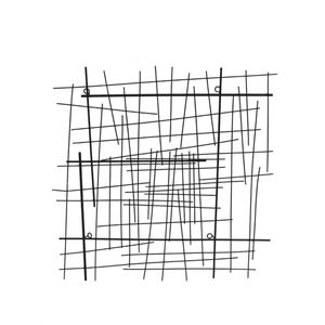 P&P Black Metal Wall Art Decor Modern Geometric Sculpture Home Decoration