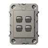 HPM ARTEOR 4 Gang Wall Switch - No Coverplate - Magnesium