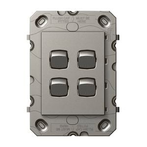 HPM ARTEOR 4 Gang Wall Switch - No Coverplate - Magnesium