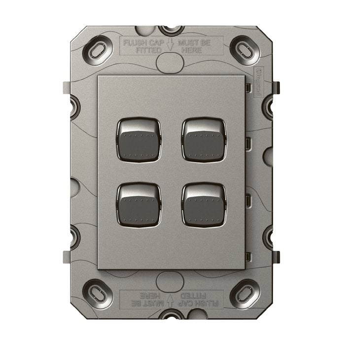 HPM ARTEOR 4 Gang Wall Switch - No Coverplate - Magnesium