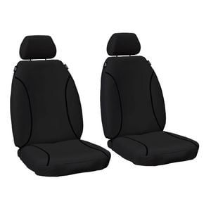 For Ldv V80 Minibus 2013-on Tradies Black Canvas Front Seat Covers
