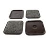 Surface Gard 64mm Square Carpet Castor Cup - 4 Pack