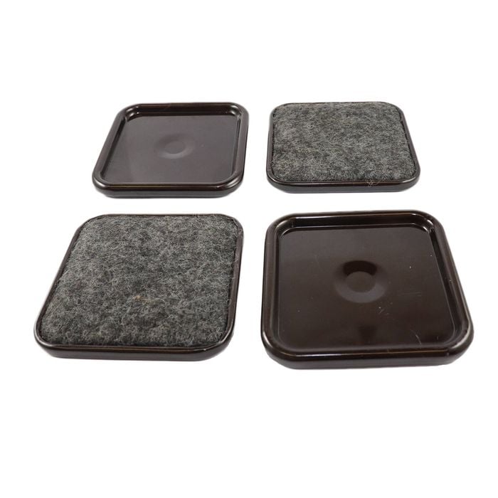 Surface Gard 64mm Square Carpet Castor Cup - 4 Pack