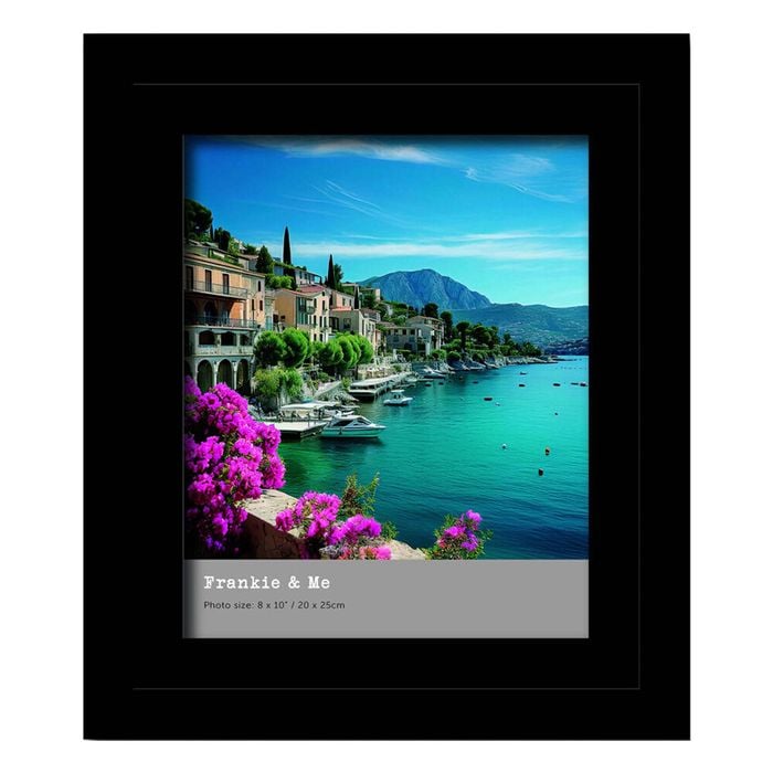 Frankie & Me Wooden Split Level 8x10'' Picture Frame Home/Office Decor Black