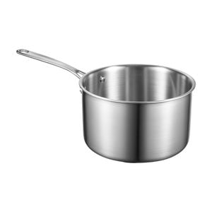 Vevor 4 Qt Saucepan Silver Stainless Steel With Glass Lid Ergonomic Handle Friendly For Oven