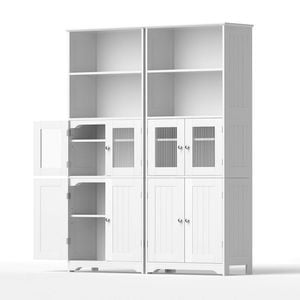 Artiss 2x Buffet Sideboard Pantry 160cm White