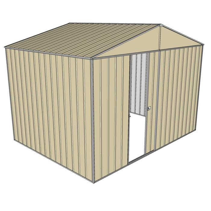 Build-a-Shed 3.0 x 3.0 x 2.3m Gable No Side Doors Shed - Cream