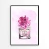 Perfume With Pink Shaded Flower   Print 100% Australian Made 90x120cm  (Poster)