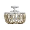 Oriel Lighting Cascara Natural 3 Light Close to Ceiling Light 33cm