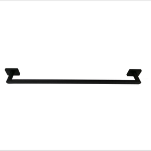 Barelli Rigoni 600mm Matte Black Single Towel Rail - 600mm