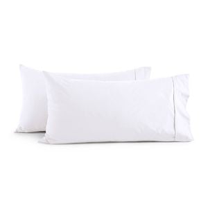 Dreamaker 250TC Cotton & Recycled Polyester Blend King Pillowcase Twin Pack White