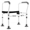 Costway Toilet Security Handrail Adjustable Support Frame-Grey