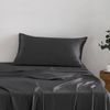 Natural Home Luxe Mulberry Silk Pillowcase 25 Momme King Pillowcase 50 x 90cm - Charcoal