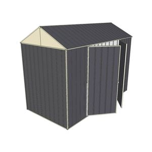 Build-a-Shed 1.5 x 3.0 x 2.3m Double Hinged Side Door Gable Shed - Grey