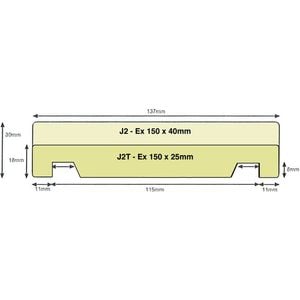 Doorjamb 137x30mm Fj Ut J2