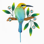 39 x 37cm Bee Eater Outdoor Decorative Wall Art
