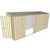 Build-A-Shed 1.2 x 4.5 x 2.0m Tunnel Shed Tunnel Hinged Door with Double Sliding Side Doors - Cream