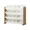 Oikiture 16 Bin 4-Tiers Kids Toy Organiser Storage Rack Shelf Display Unit
