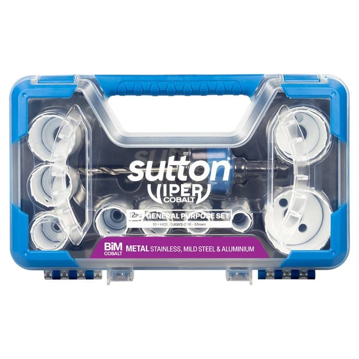 Sutton Tools 12 Piece Bi-Metal Viper Cobalt General Purpose Holesaw Set