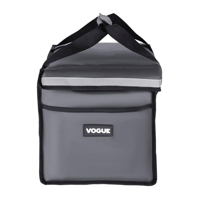Vogue Insulated Folding Delivery Bag Grey 380x305x380mm Food Transport Storage